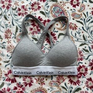 Calvin Klein Women's Heather Gray Bralette